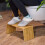 Folding Bamboo Toilet Stool with Rubber Pads 2