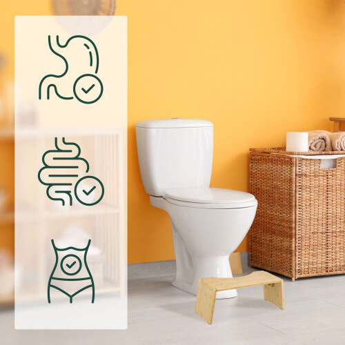 Folding Bamboo Toilet Stool with Rubber Pads 2
