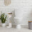 Toilet Roll Holder with Shelf - Iron & Bamboo 2