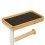 Toilet Roll Holder with Shelf - Iron & Bamboo 5