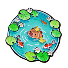 Elegant Pond Landscape Alloy Brooch Stylish Accessories-13199