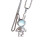Collier à breloques en forme de lapin mécanique, Style-Bleu 60 1