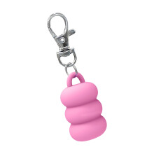 Unique Circle Lip Balm Lid Cap Keychain Handy Cosmetic-Pink