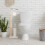 Toilet Roll Holder & Brush Set with Shelf 3