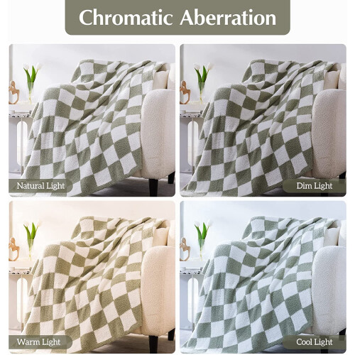 Hot Pink Checkered Throw Blanket 50 x 70 in 2