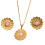 Ensemble de boucles d'oreilles et collier en métal de-E7710 1