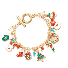 Christmas Santa Claus Tree Elk Charm Bracelet-BR24Y0466 2
