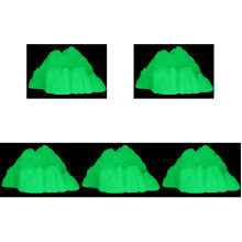 5St Delicate Plastic Rockery Aquarium Decor Lichtgroen Fluorescerend