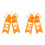 Polyester robuste de porte-clés de ruban d'équipe-Orange 1