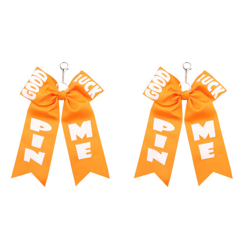 Polyester robuste de porte-clés de ruban d'équipe-Orange