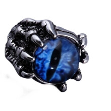 Elegante verstellbare Ringe im Vintage-Stil,-Blau