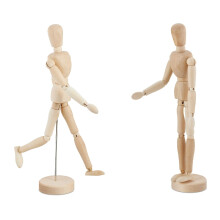 Wooden Articulated Mannequin Set, 30cm, 2-Pack