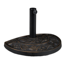 Semi-Circular Parasol Base, Polyresin, Floral Design