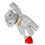 Broche ours en forme de cœur en alliage, accessoire léger-Blanc 1