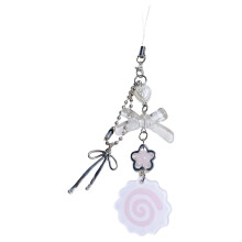 Rosafarbener Fischteller-Mobile-Anhänger im japanischen-Lanyard