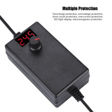 24W 2A 3-12V LED-Display-Adapter, Schwarz, 9x5x3 cm