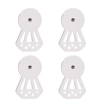 Packung mit 4 Ohrring-Verschlüssen, verriegelbare-Weiß