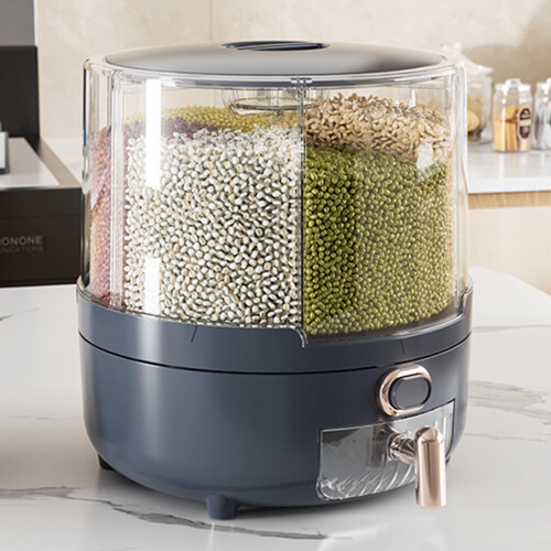360 roterende korndispenser – PP, 6-rums,