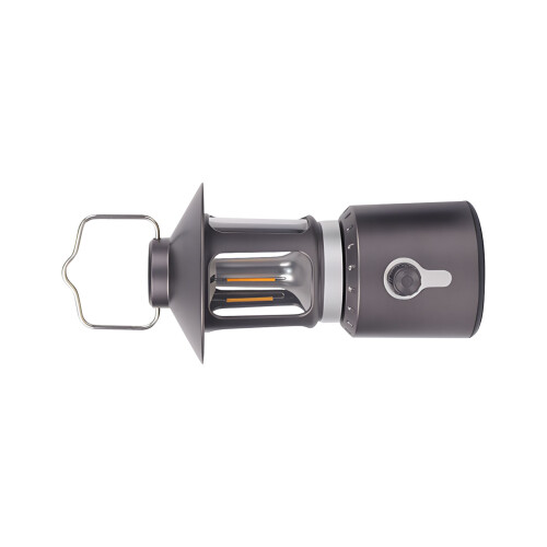 Aluminum Camping Lantern Combining Emergency Power-brown