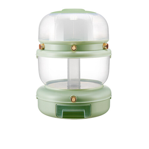 Rotatable Grain Storage Box with Dividers