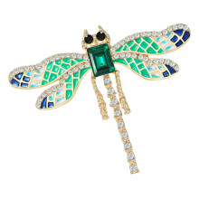 Corsage Pin Dragonflies Brooch Unique Brooch Pin Clothing-Green