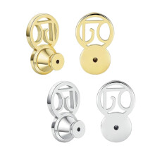 Packung mit 4 Ohrring-Verschlüssen, Ohrschmuck,-Weißgold