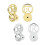 Packung mit 4 Ohrring-Verschlüssen, Ohrschmuck,-Weißgold 1