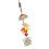 Portable Maple Leaf Wind Chime Keychain Wrist Strap-Yellow 1