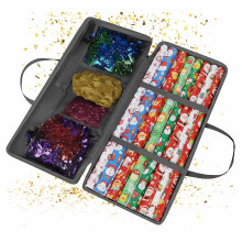 Aufbewahrungsbeutel für Geschenkpapier mit Netztaschen