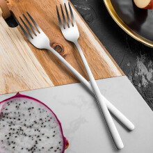 3-teiliges Dessertgabeln-Set aus Edelstahl mit langen Griffen