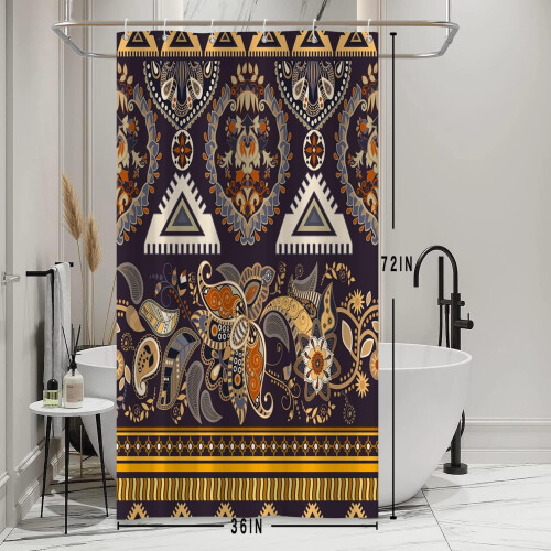 Bohemian Shower Curtain Polyester 90x183cm