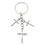Sturdy Metal Crucifix Keychain Decorated with Sparkling 1