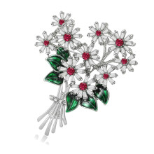 Exquisite Unisex Brooch Daisy Flower Designs Jewelry-White