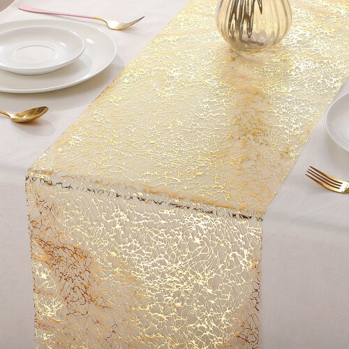 Glitter Table Runner 11 x 108 Inches Rose Gold