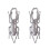 Boucles d'oreilles pendantes coccinelles-argent 1