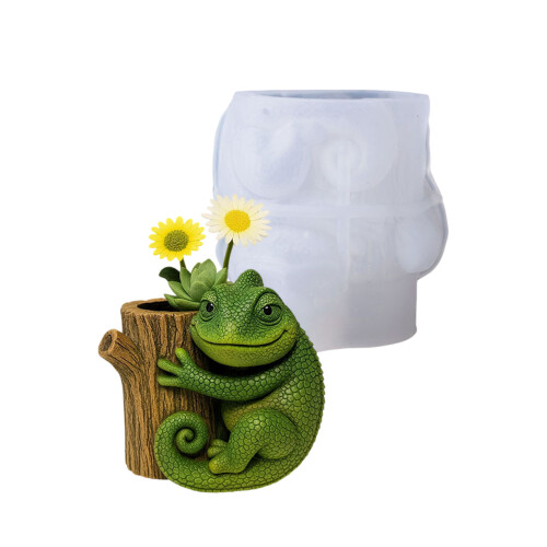 Easy To Use Silicone Mold For Making Lizard Stump Containers