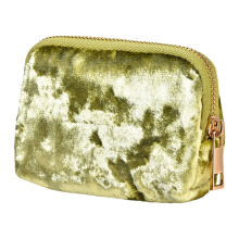 Soft Velvety Travel Jewelry Box With Fringe-celadon green