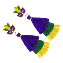 Carnaval Fringe oorbellen acryl lichtgewicht accessoire voor-8