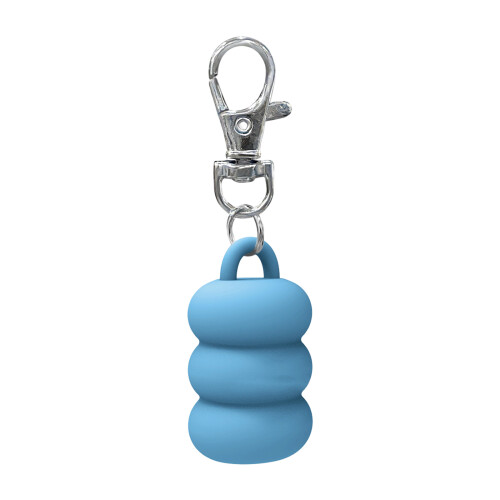 Fun Round Themed Keychain With Lip Gloss Cap Detail-Blue