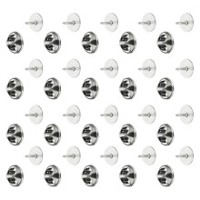 20pcs Silver And Black Pin Holders With Strong Fixing-6mm