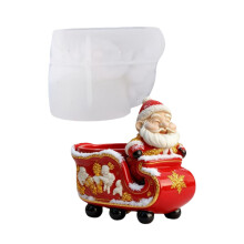 Flexible Silikonform für Weihnachtsmann-Pflanzgefäße für