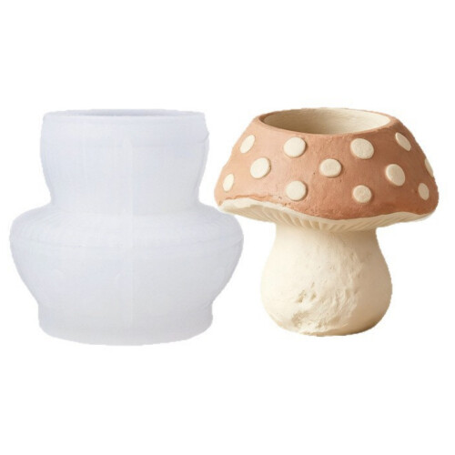 Silicone Mold For Mushroom Shape Candle Cup Crafts Decorative