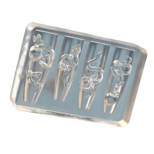 Nail Art Supplies Snake Rose Candelabra Silicone Mould for