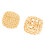 2Pcs Stylish Alloy Stackable Rings Geometric Pattern-Gold-color 1