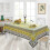 Rectangle Tablecloth 60 x 84 in, Yellow Grey Olive Print 1
