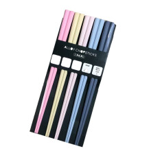 Achteckige Sushi-Essstäbchen, PET-Kunststoff, 5 Paar