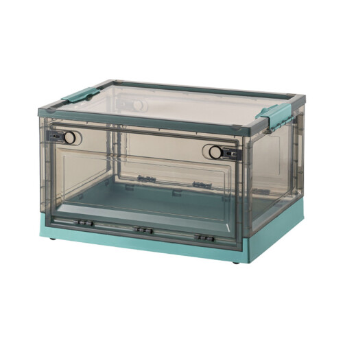 Folding PP Storage Box with Wheels, 47.5x31.5x22.5cm