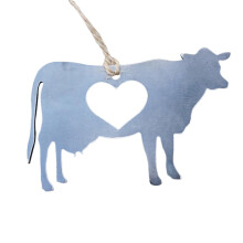 Metal Heart Pendant Decoration with Rope
