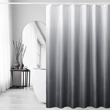 Grey Ombre Waffle Weave Shower Curtain 72x78 in