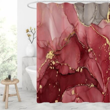 Abstract Red Marble Shower Curtain 72 x 78 in Polyester